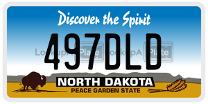 497DLD  license plate in ND