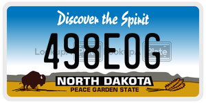 498EOG  license plate in ND