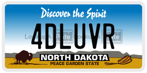 4DLUVR  license plate in ND