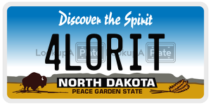 4LORIT  license plate in ND