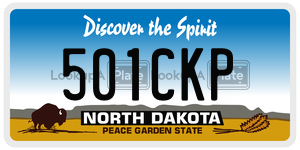 501CKP  license plate in ND