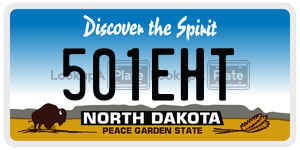 501EHT  license plate in ND
