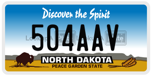 504AAV  license plate in ND