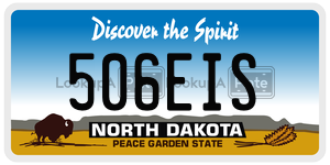 506EIS license plate in North Dakota