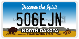 506EJN  license plate in ND