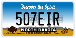 507EIR  license plate in ND