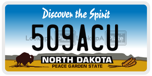 509ACU  license plate in ND
