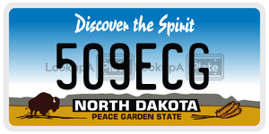 509ECG  license plate in ND