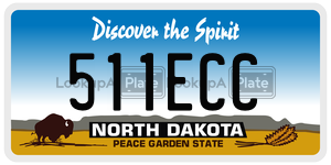 511ECC  license plate in ND