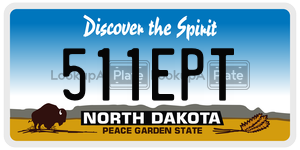 511EPT  license plate in ND