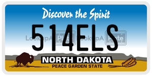 514ELS  license plate in ND
