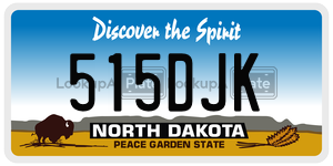 515DJK  license plate in ND