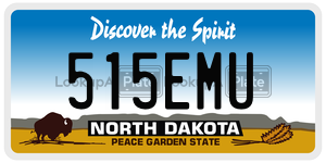 515EMU  license plate in ND