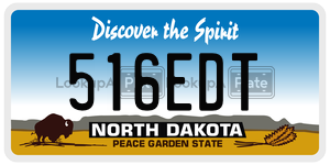 516EDT  license plate in ND