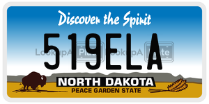 519ELA  license plate in ND
