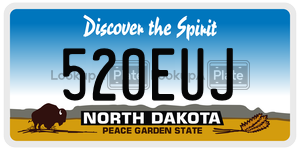 520EUJ  license plate in ND