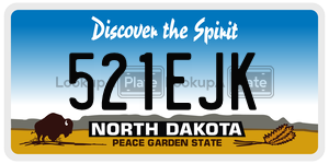 521EJK  license plate in ND