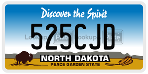 525CJD  license plate in ND