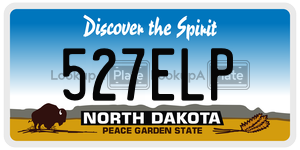 527ELP  license plate in ND