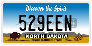 529EEN  license plate in ND