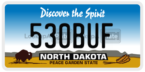 530BUF  license plate in ND