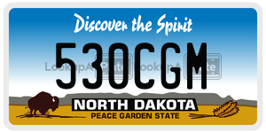 530CGM  license plate in ND