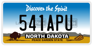 541APU  license plate in ND