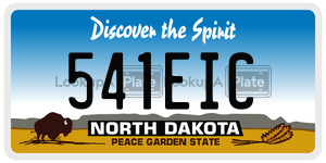541EIC  license plate in ND