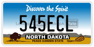 545ECL  license plate in ND