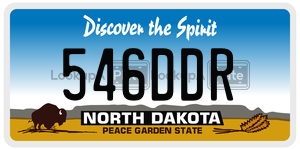 546DDR  license plate in ND