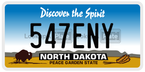 547ENY  license plate in ND