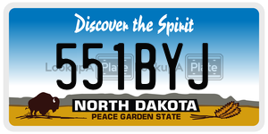 551BYJ  license plate in ND
