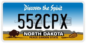552CPX  license plate in ND