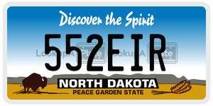552EIR  license plate in ND