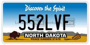 552LVF  license plate in ND