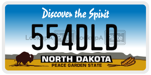 554DLD  license plate in ND