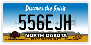 556EJH  license plate in ND