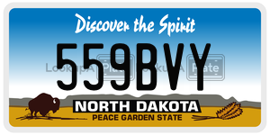 559BVY  license plate in ND