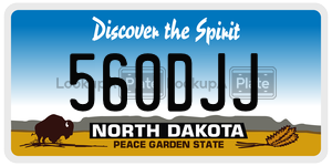 560DJJ  license plate in ND