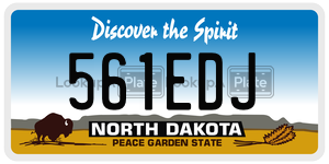 561EDJ  license plate in ND