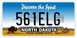 561ELG  license plate in ND