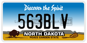 563BLV  license plate in ND