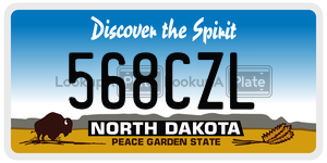 568CZL license plate in North Dakota