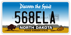 568ELA  license plate in ND
