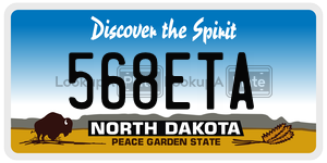 568ETA  license plate in ND