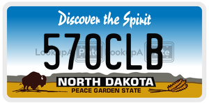 570CLB  license plate in ND