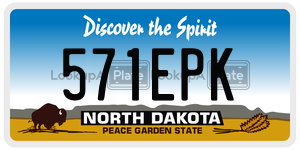 571EPK  license plate in ND