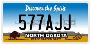 577AJJ  license plate in ND