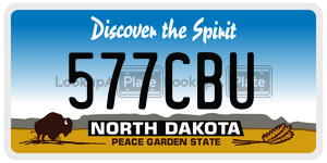 577CBU license plate in North Dakota