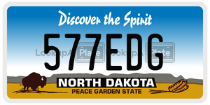 577EDG  license plate in ND